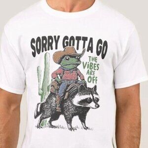 Funny raccoon Shirt Cowboy frog T-Shirt Vintage retro frog T-Shirt